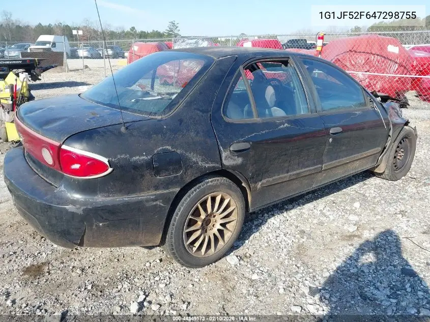 2004 Chevrolet Cavalier Ls VIN: 1G1JF52F647298755 Lot: 44349173
