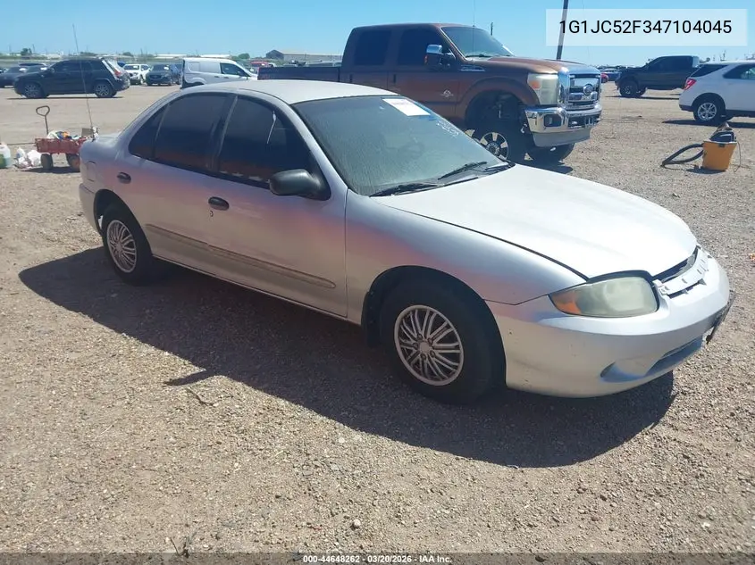 2004 Chevrolet Cavalier VIN: 1G1JC52F347104045 Lot: 44648262