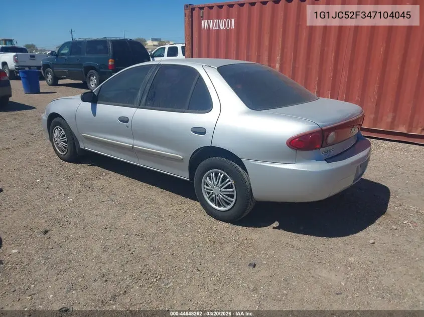 2004 Chevrolet Cavalier VIN: 1G1JC52F347104045 Lot: 44648262
