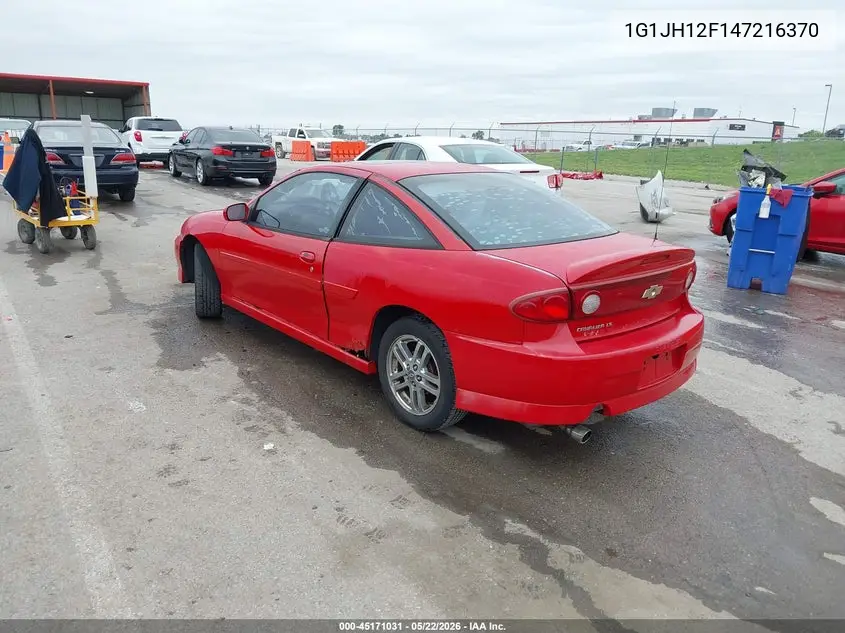 2004 Chevrolet Cavalier Ls Sport VIN: 1G1JH12F147216370 Lot: 45171031
