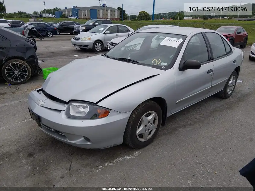 2004 Chevrolet Cavalier VIN: 1G1JC52F647198096 Lot: 45197541