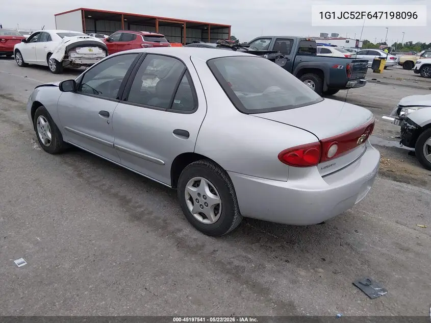 2004 Chevrolet Cavalier VIN: 1G1JC52F647198096 Lot: 45197541