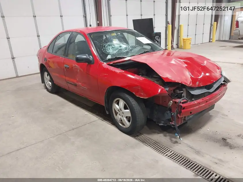 2004 Chevrolet Cavalier Ls VIN: 1G1JF52F647252147 Lot: 45384713