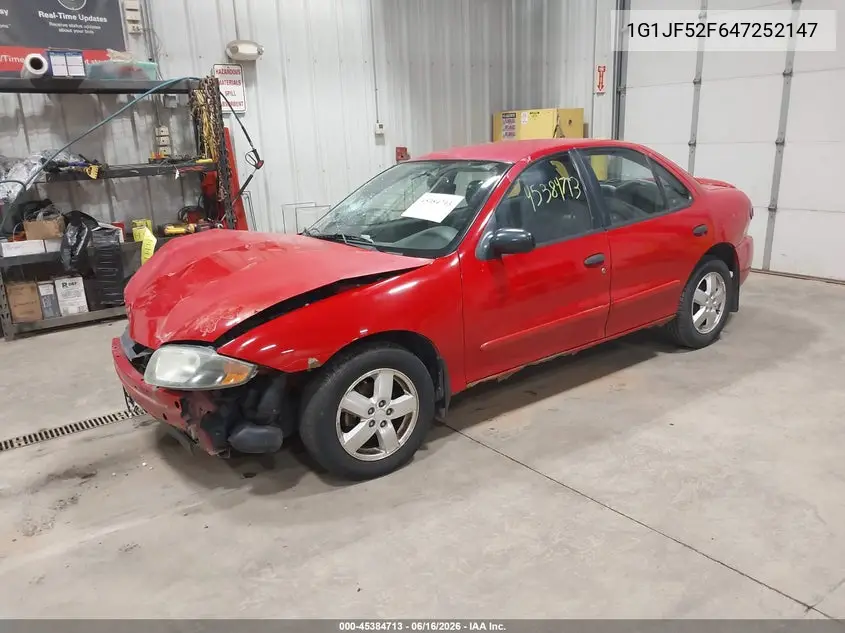 2004 Chevrolet Cavalier Ls VIN: 1G1JF52F647252147 Lot: 45384713