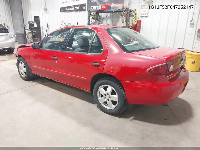 2004 Chevrolet Cavalier Ls VIN: 1G1JF52F647252147 Lot: 45384713