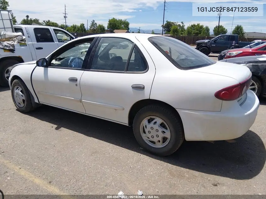 2004 Chevrolet Cavalier VIN: 1G1JC52F847123559 Lot: 45401363