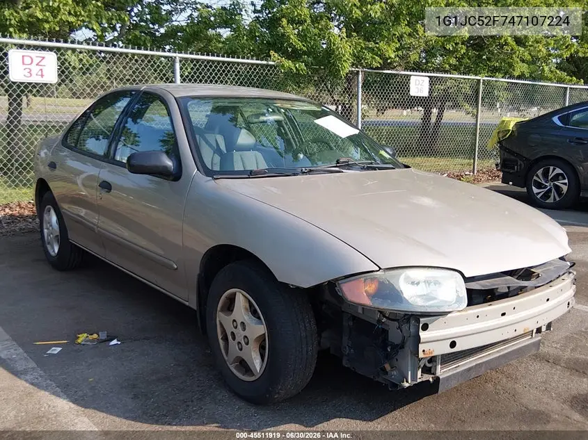 2004 Chevrolet Cavalier VIN: 1G1JC52F747107224 Lot: 45511919