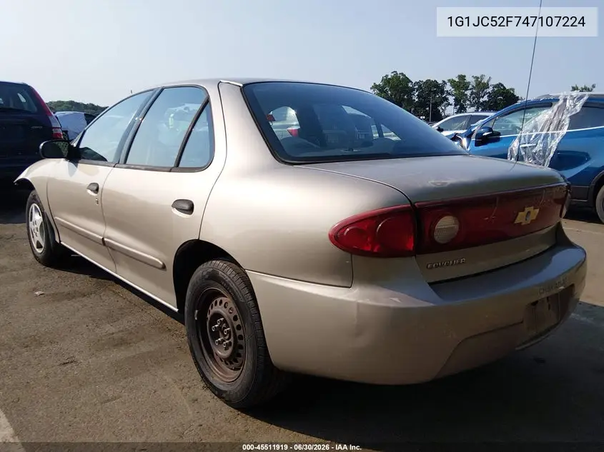 2004 Chevrolet Cavalier VIN: 1G1JC52F747107224 Lot: 45511919