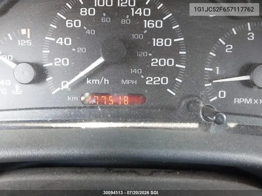 2005 Chevrolet Cavalier VIN: 1G1JC52F657117762 Lot: 30094513