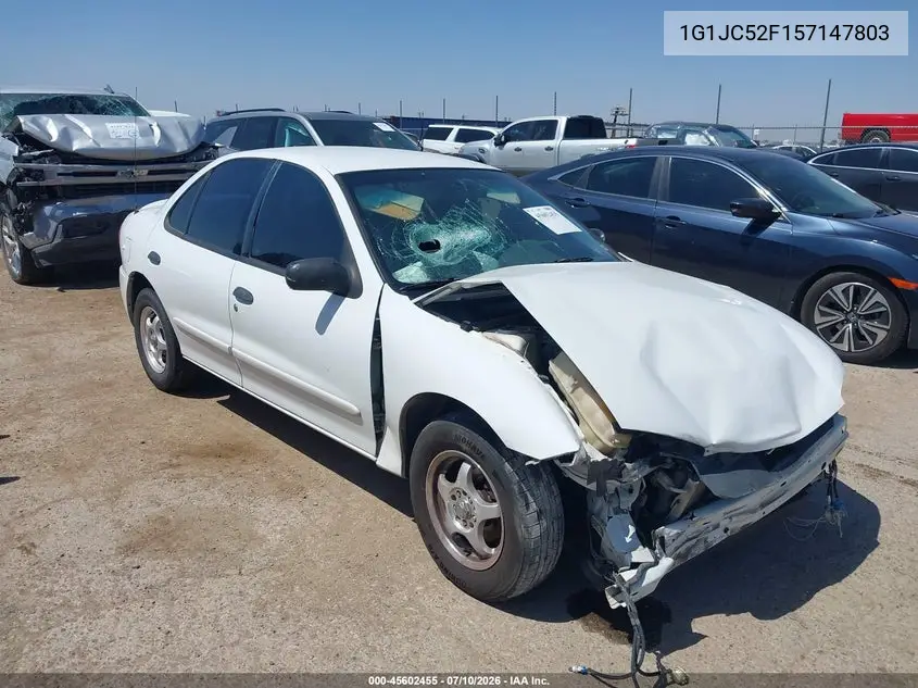 2005 Chevrolet Cavalier VIN: 1G1JC52F157147803 Lot: 45602455