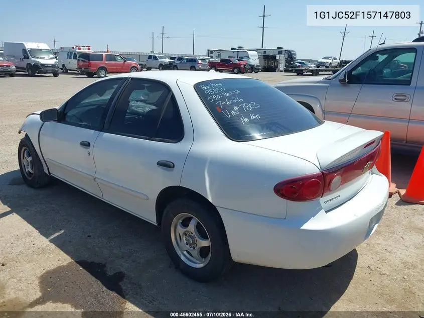 2005 Chevrolet Cavalier VIN: 1G1JC52F157147803 Lot: 45602455