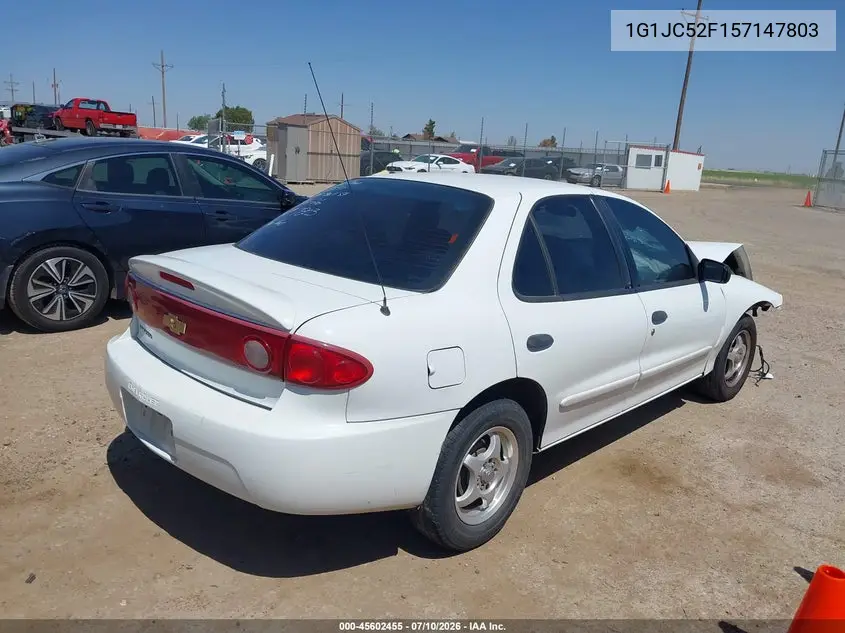 2005 Chevrolet Cavalier VIN: 1G1JC52F157147803 Lot: 45602455