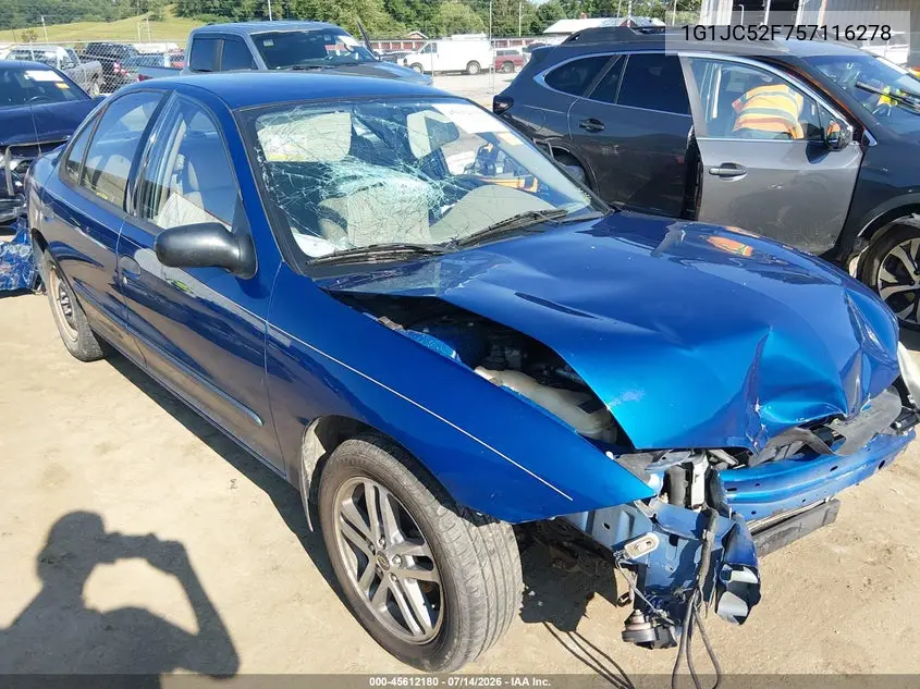 2005 Chevrolet Cavalier VIN: 1G1JC52F757116278 Lot: 45612180