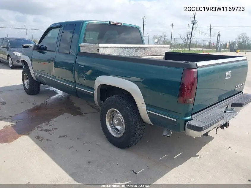 1998 Chevrolet C1500 Fleetside VIN: 2GCEC19R3W1169723 Lot: 44578466
