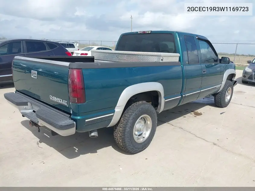 1998 Chevrolet C1500 Fleetside VIN: 2GCEC19R3W1169723 Lot: 44578466