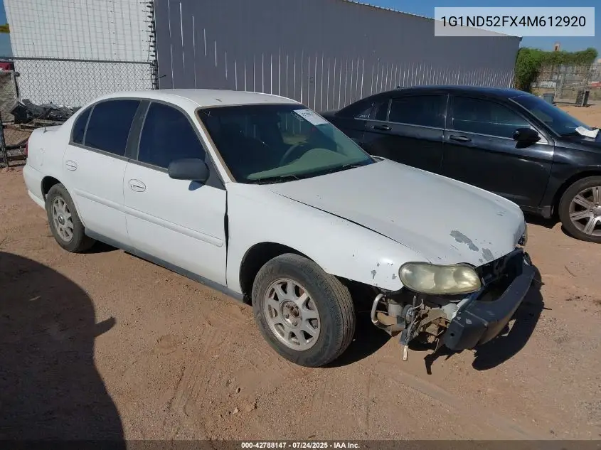 2004 Chevrolet Classic VIN: 1G1ND52FX4M612920 Lot: 42788147