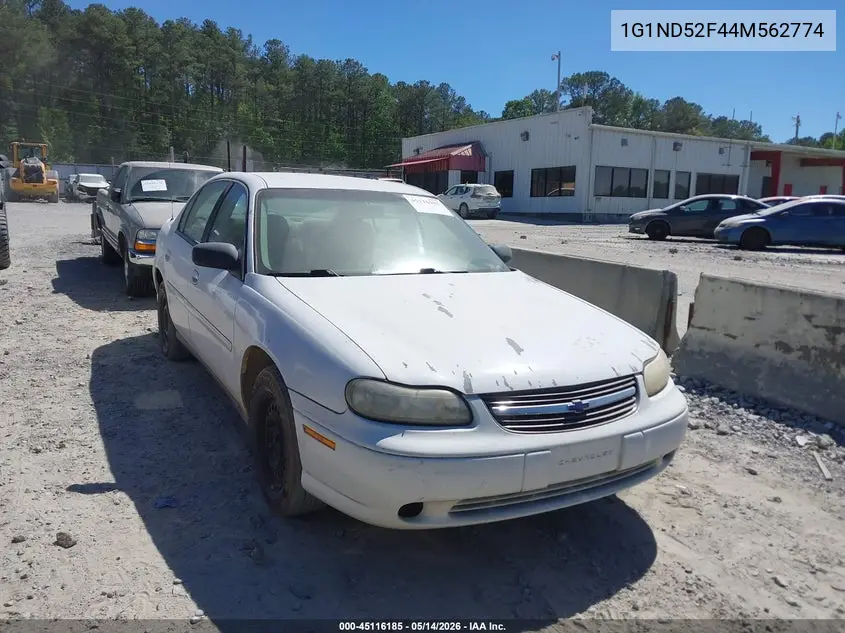 2004 Chevrolet Classic VIN: 1G1ND52F44M562774 Lot: 45116185