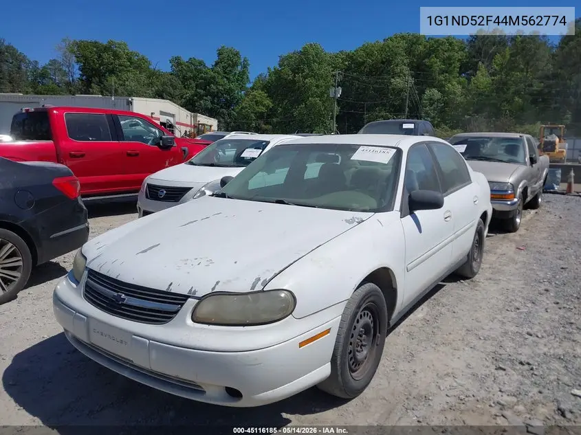2004 Chevrolet Classic VIN: 1G1ND52F44M562774 Lot: 45116185