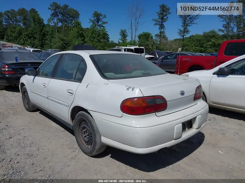 2004 Chevrolet Classic VIN: 1G1ND52F44M562774 Lot: 45116185