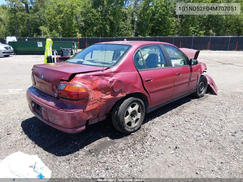 2004 Chevrolet Classic VIN: 1G1ND52F04M707051 Lot: 45130472