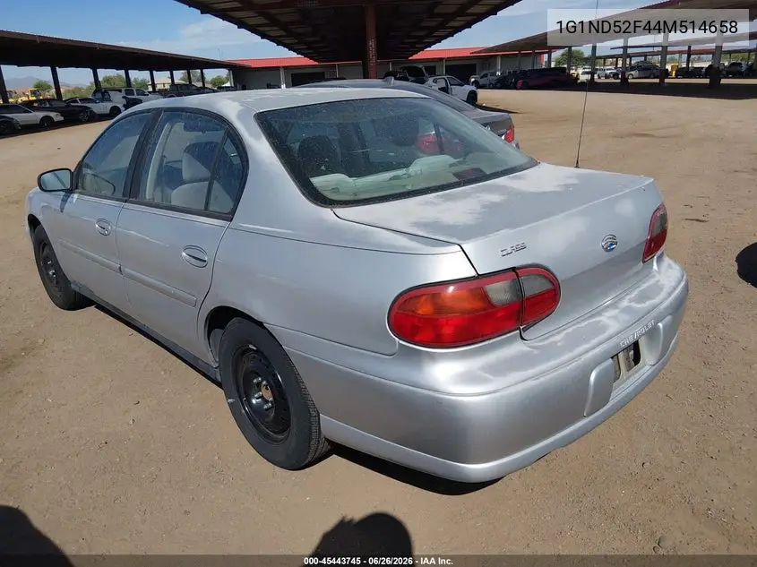 2004 Chevrolet Classic VIN: 1G1ND52F44M514658 Lot: 45443745