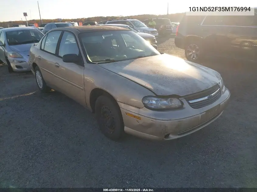 2005 Chevrolet Classic VIN: 1G1ND52F35M176994 Lot: 43595114