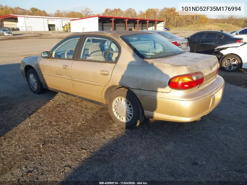 2005 Chevrolet Classic VIN: 1G1ND52F35M176994 Lot: 43595114