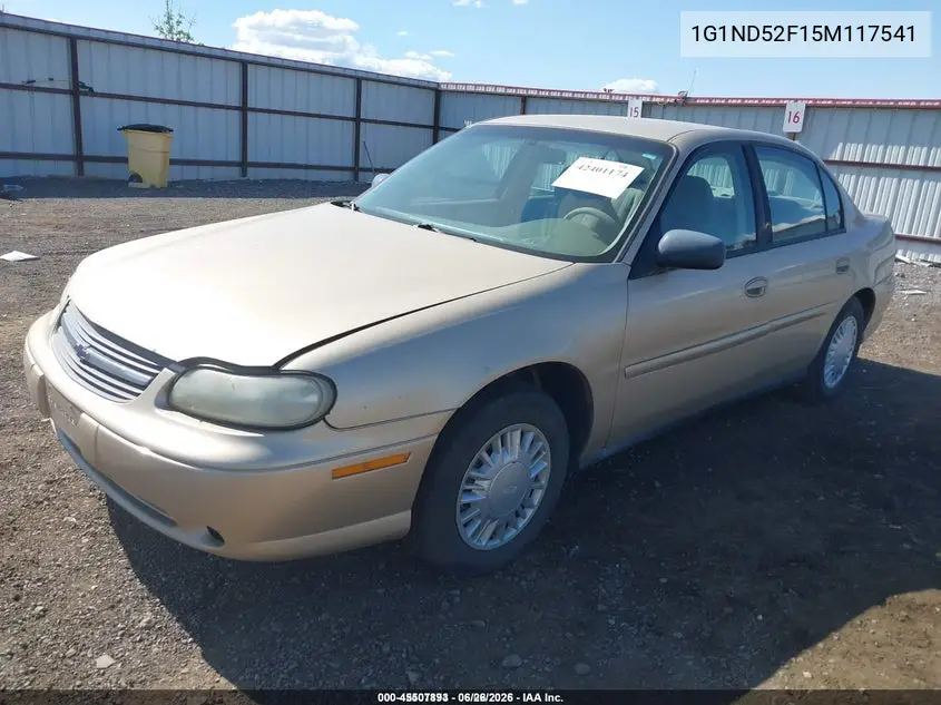 2005 Chevrolet Classic VIN: 1G1ND52F15M117541 Lot: 45507893