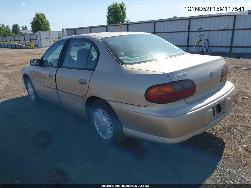 2005 Chevrolet Classic VIN: 1G1ND52F15M117541 Lot: 45507893