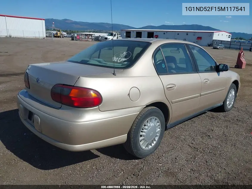 2005 Chevrolet Classic VIN: 1G1ND52F15M117541 Lot: 45507893
