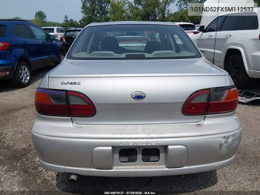 2005 Chevrolet Classic VIN: 1G1ND52FX5M112533 Lot: 45670137