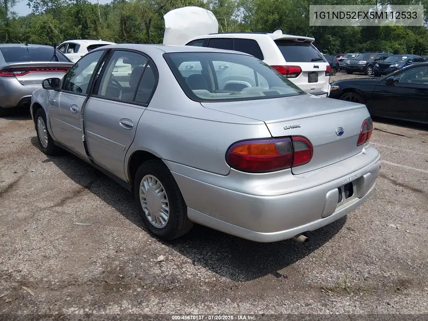 2005 Chevrolet Classic VIN: 1G1ND52FX5M112533 Lot: 45670137