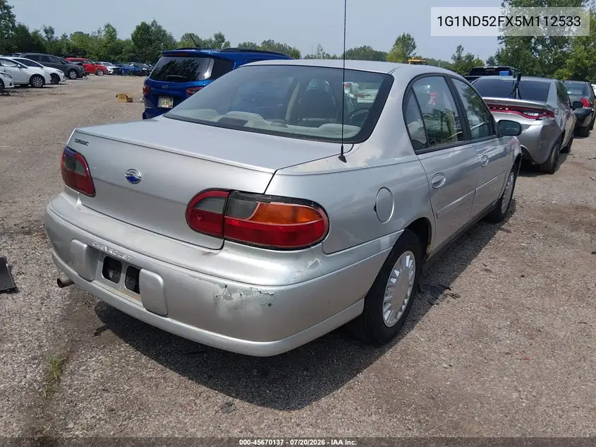 2005 Chevrolet Classic VIN: 1G1ND52FX5M112533 Lot: 45670137