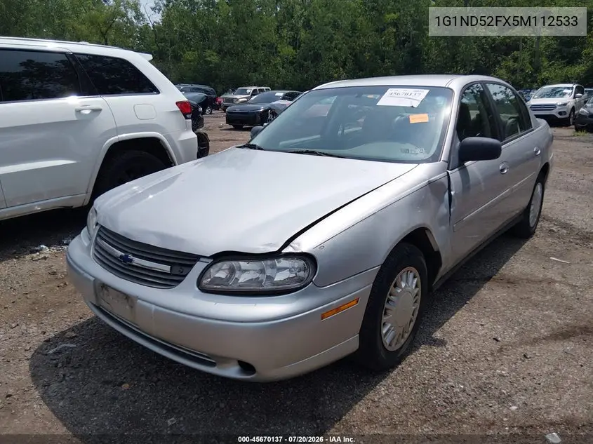 2005 Chevrolet Classic VIN: 1G1ND52FX5M112533 Lot: 45670137