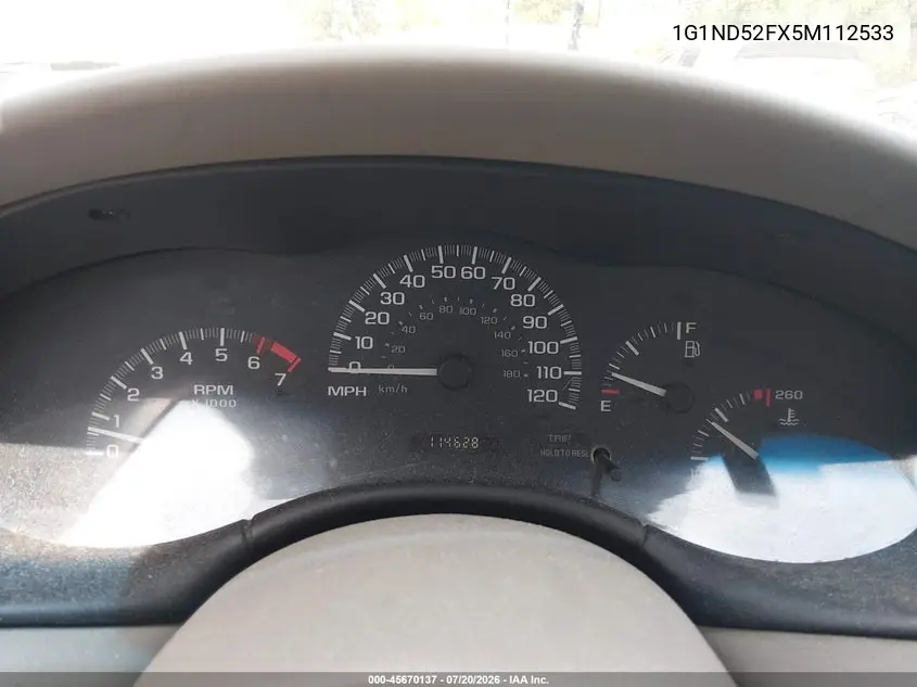 2005 Chevrolet Classic VIN: 1G1ND52FX5M112533 Lot: 45670137