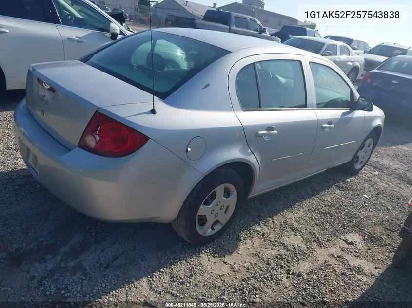 2005 Chevrolet Cobalt VIN: 1G1AK52F257543838 Lot: 45211849
