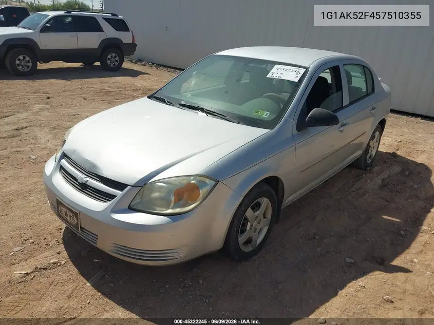 2005 Chevrolet Cobalt VIN: 1G1AK52F457510355 Lot: 45322245