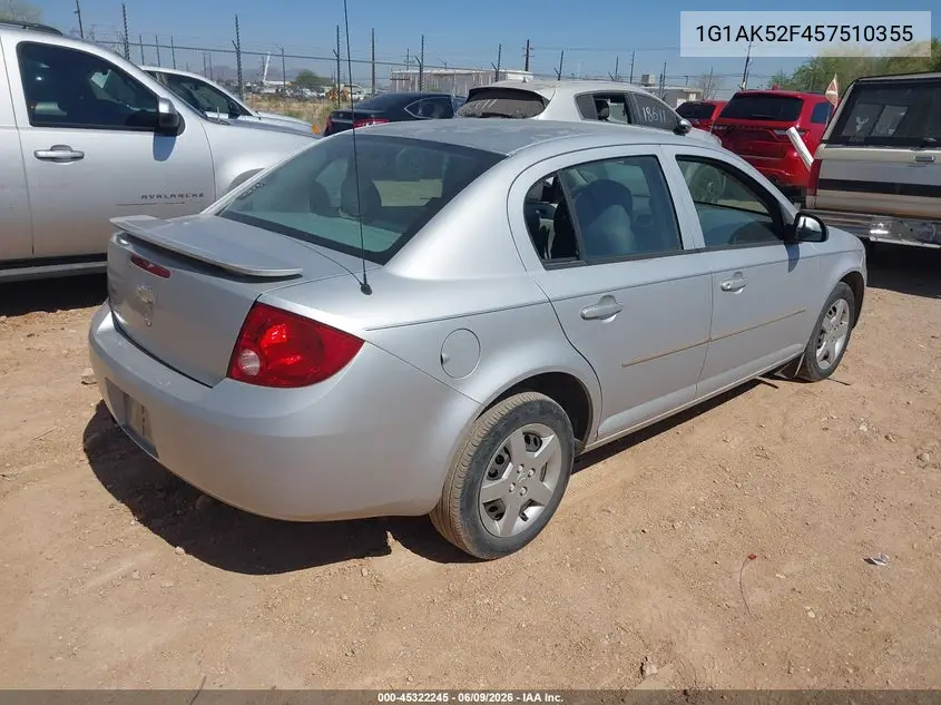 2005 Chevrolet Cobalt VIN: 1G1AK52F457510355 Lot: 45322245
