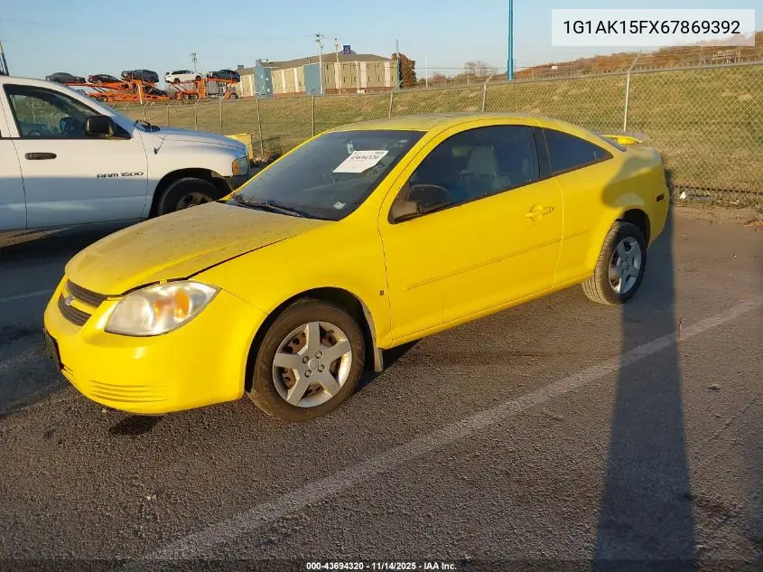 1G1AK15FX67869392 2006 Chevrolet Cobalt Ls