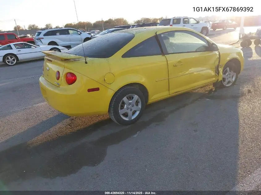 1G1AK15FX67869392 2006 Chevrolet Cobalt Ls