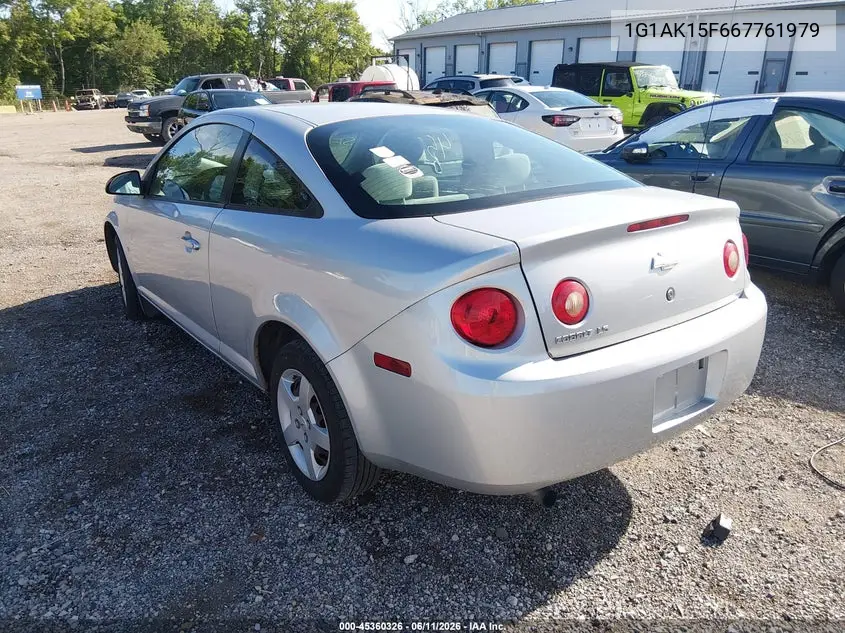 2006 Chevrolet Cobalt Ls VIN: 1G1AK15F667761979 Lot: 45360326