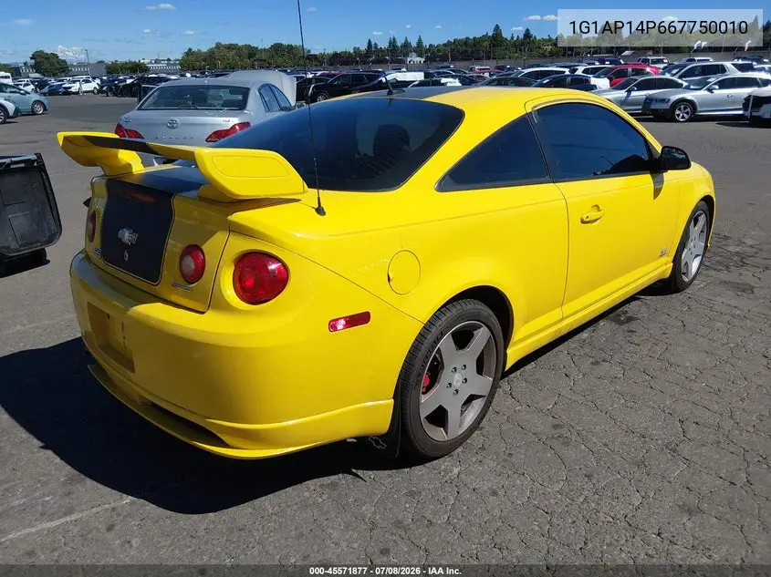 2006 Chevrolet Cobalt Ss Supercharged VIN: 1G1AP14P667750010 Lot: 45571877