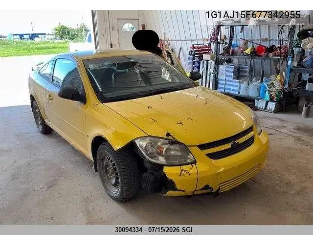 2007 Chevrolet Cobalt Ls VIN: 1G1AJ15F677342955 Lot: 30094334