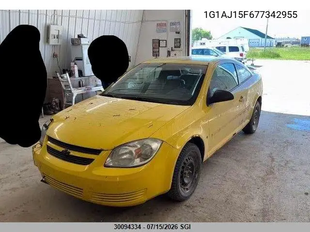 2007 Chevrolet Cobalt Ls VIN: 1G1AJ15F677342955 Lot: 30094334