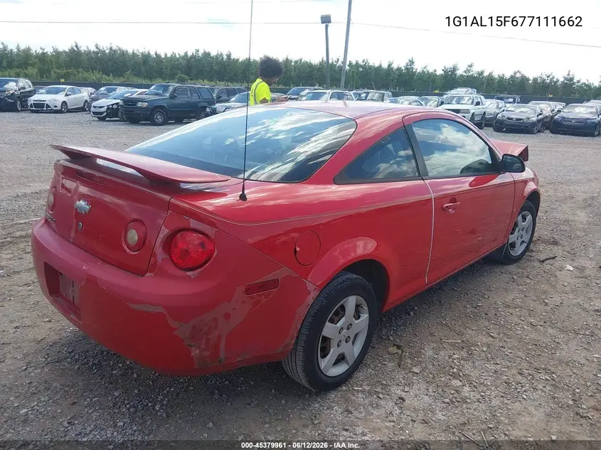 2007 Chevrolet Cobalt Lt VIN: 1G1AL15F677111662 Lot: 45379961