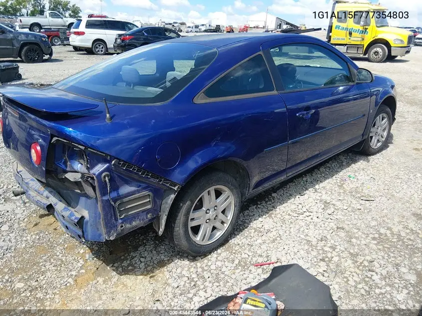 2007 Chevrolet Cobalt Lt VIN: 1G1AL15F777354803 Lot: 45443546