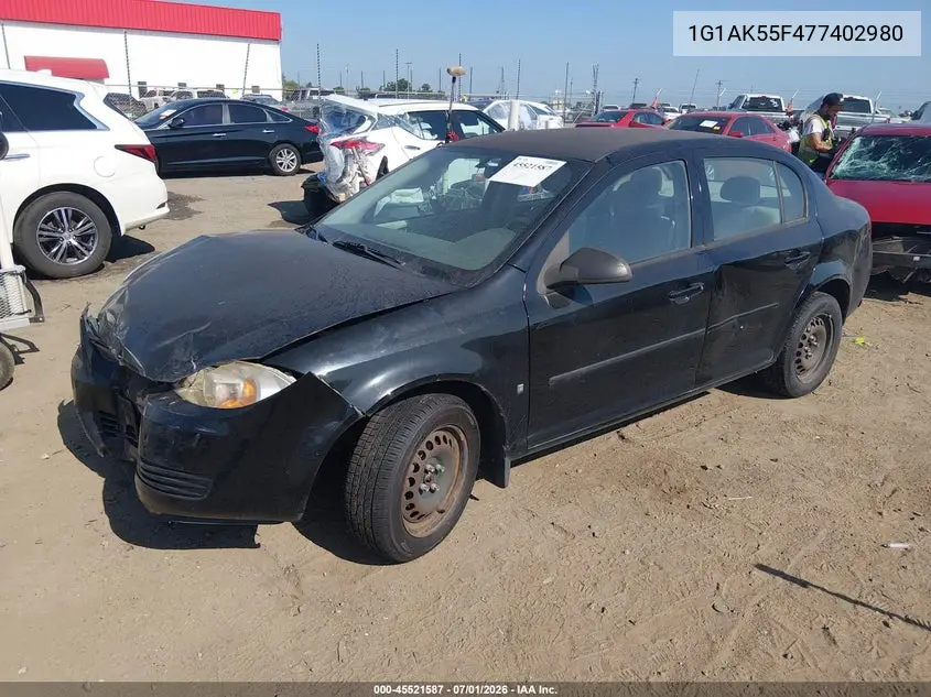 2007 Chevrolet Cobalt Ls VIN: 1G1AK55F477402980 Lot: 45521587