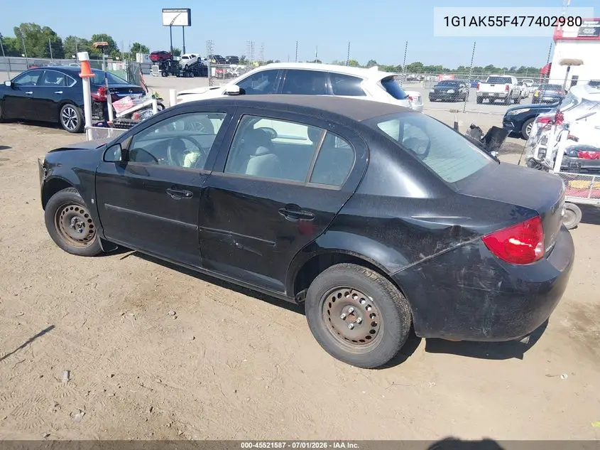 2007 Chevrolet Cobalt Ls VIN: 1G1AK55F477402980 Lot: 45521587