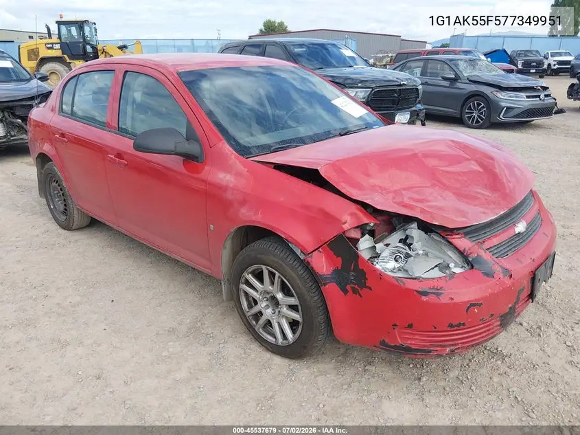 2007 Chevrolet Cobalt Ls VIN: 1G1AK55F577349951 Lot: 45537679