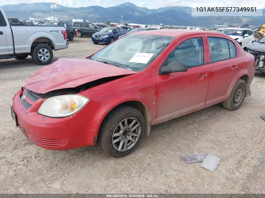 2007 Chevrolet Cobalt Ls VIN: 1G1AK55F577349951 Lot: 45537679